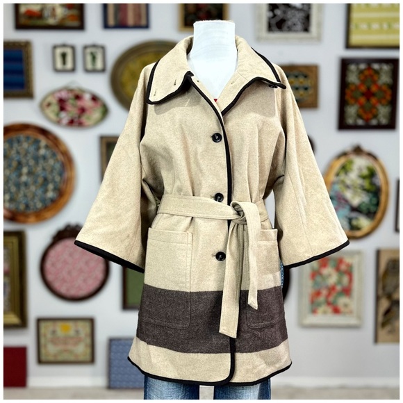 Anthro “Dipped Nugget Cape” by Woolrich - Picture 5 of 14